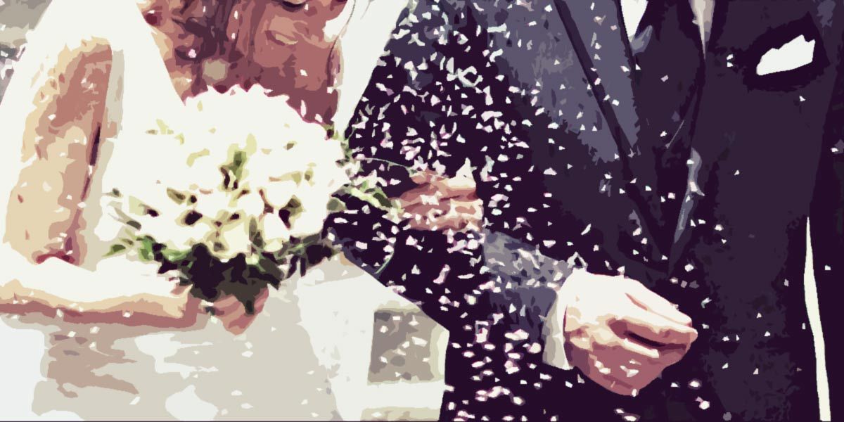 Festa de casamento falsa.